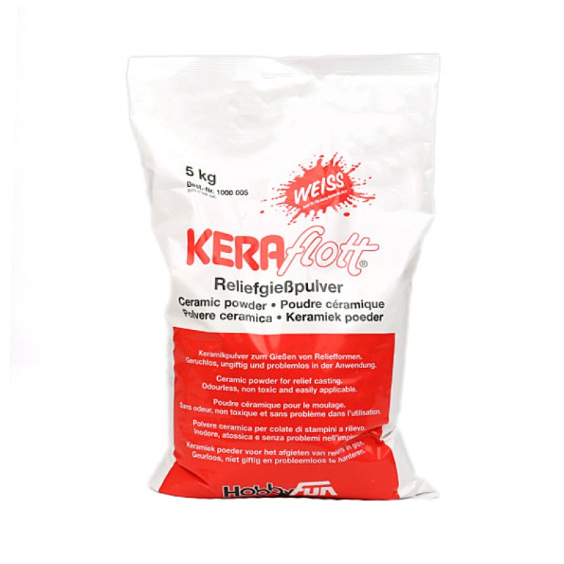 Keraflott Reliefgießmasse 5kg weiß